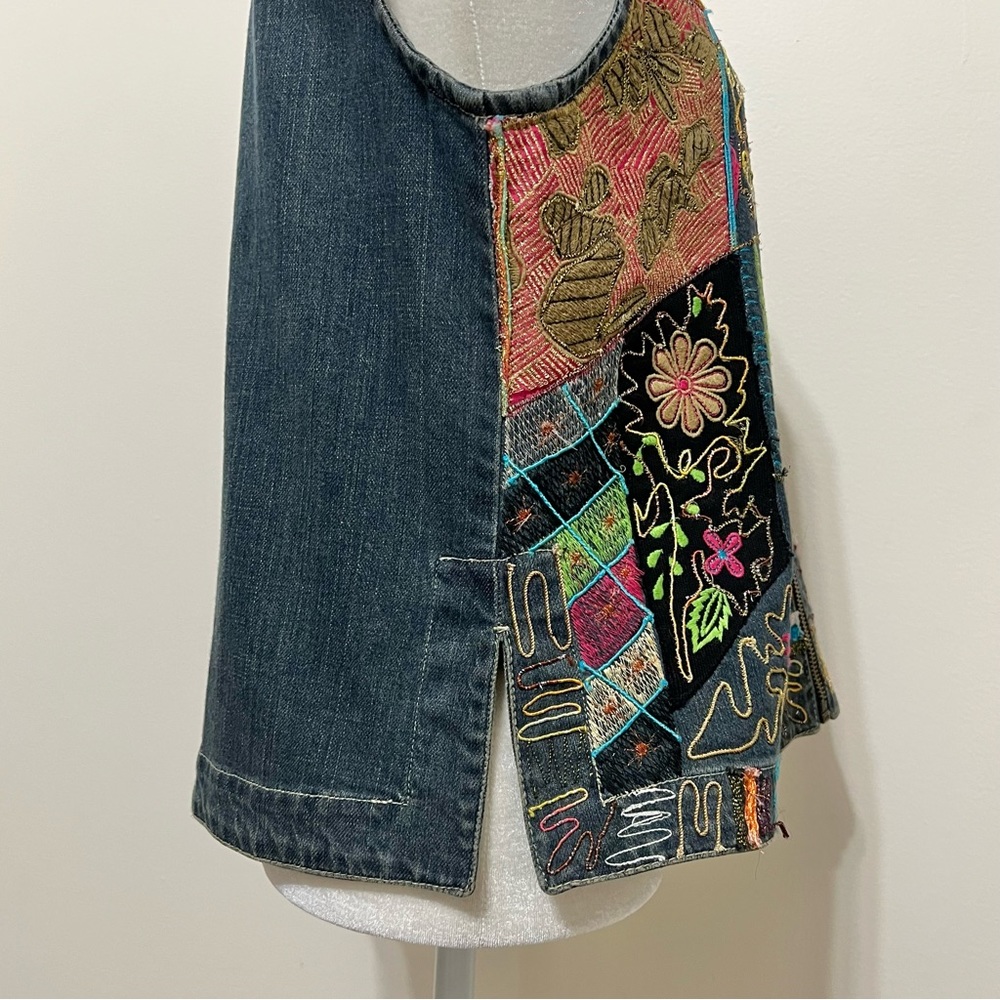 Chico's Multicolor Patchwork Vest - image 3